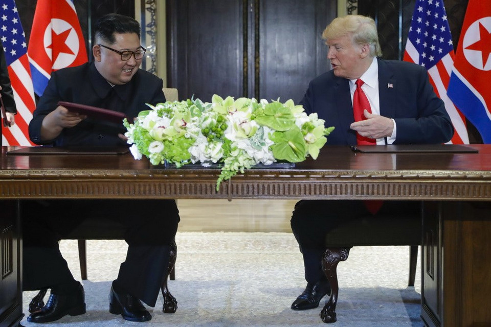 La reunión con Kim fue mejor que lo que cualquier persona pueda imaginar, dijo Trump por su parte (Fuente: AP)