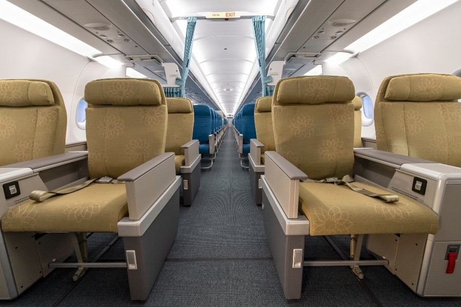 El avión cuenta con 203 asientos (Fuente: VNA)