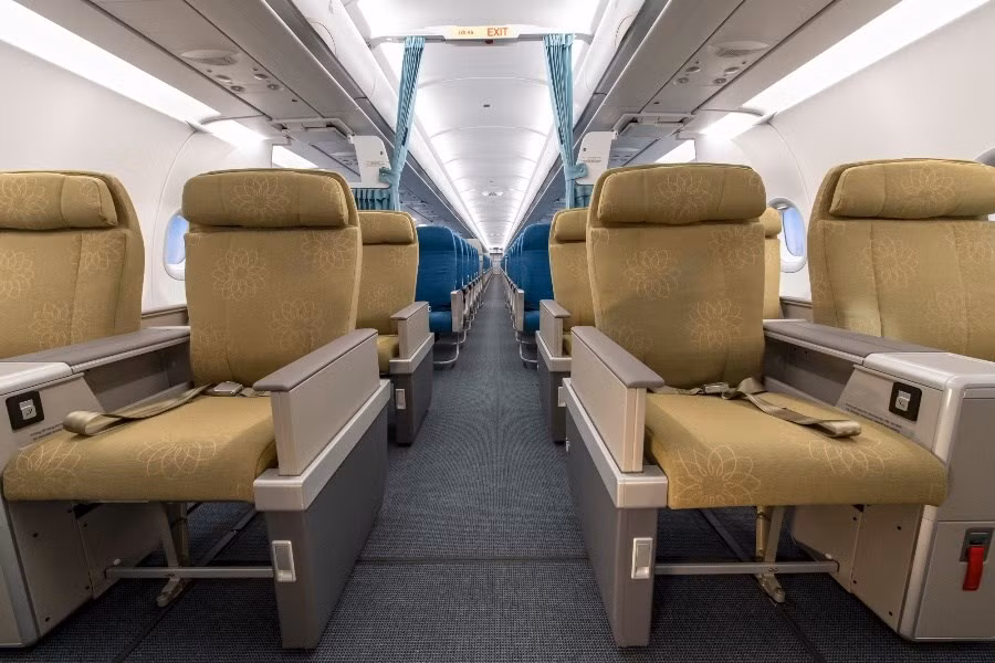 El avión cuenta con 203 asientos (Fuente: VNA)