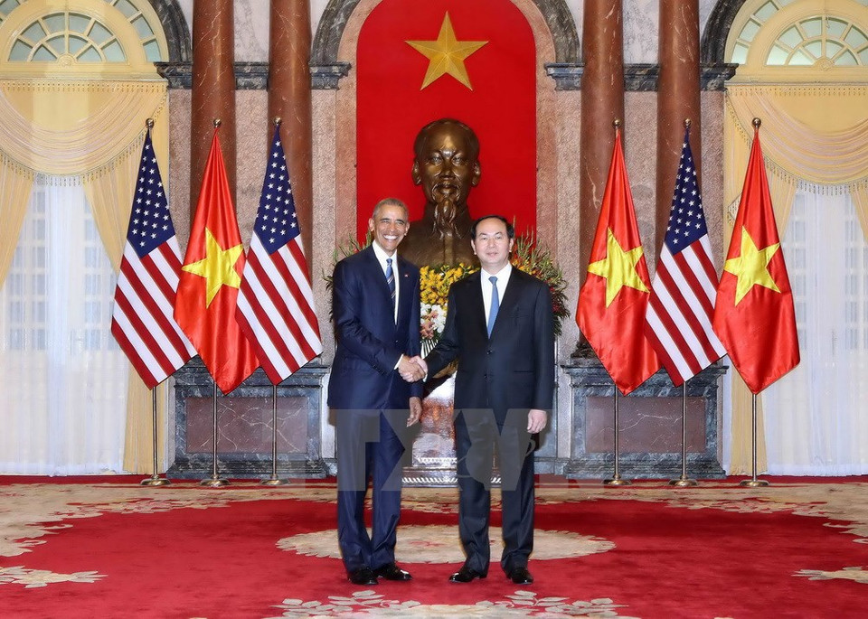 Tran Dai Quang y Barack Obama (Fuente: VNA)