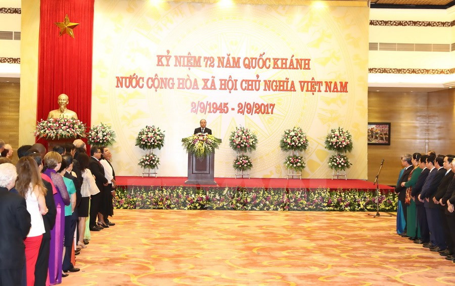 El primer ministro, Nguyen Xuan Phuc, dio un discurso en el acto (Fuente: VNA)