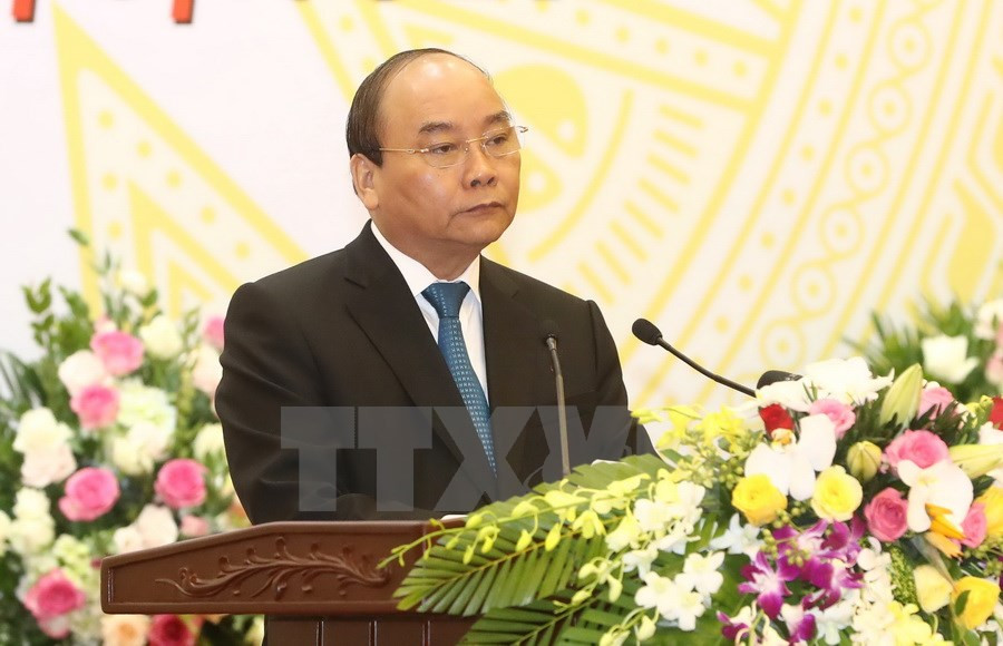 El primer ministro, Nguyen Xuan Phuc, dio un discurso en el acto (Fuente: VNA)