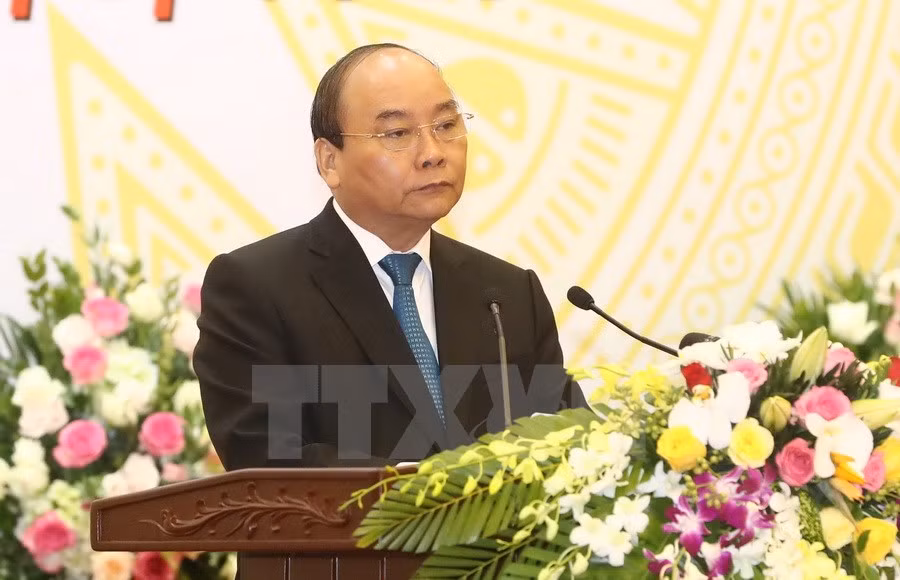 El primer ministro, Nguyen Xuan Phuc, dio un discurso en el acto (Fuente: VNA)