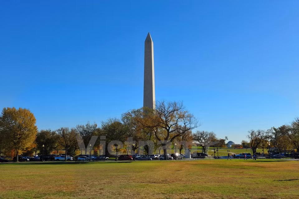 El Monumento a Washington, cerca de la Casa Blanca, será uno de los lugares más concentradas durante la ceremonia. (Fuente: VNA)