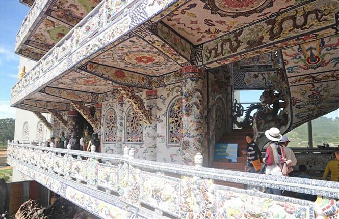 Arte mosaico de la pagoda de Linh Phuoc (Fuente: VNA)