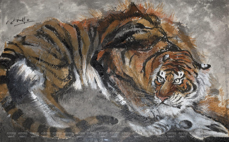 Obra sobre tigre de Doan Ninh (Fuente: VNA)