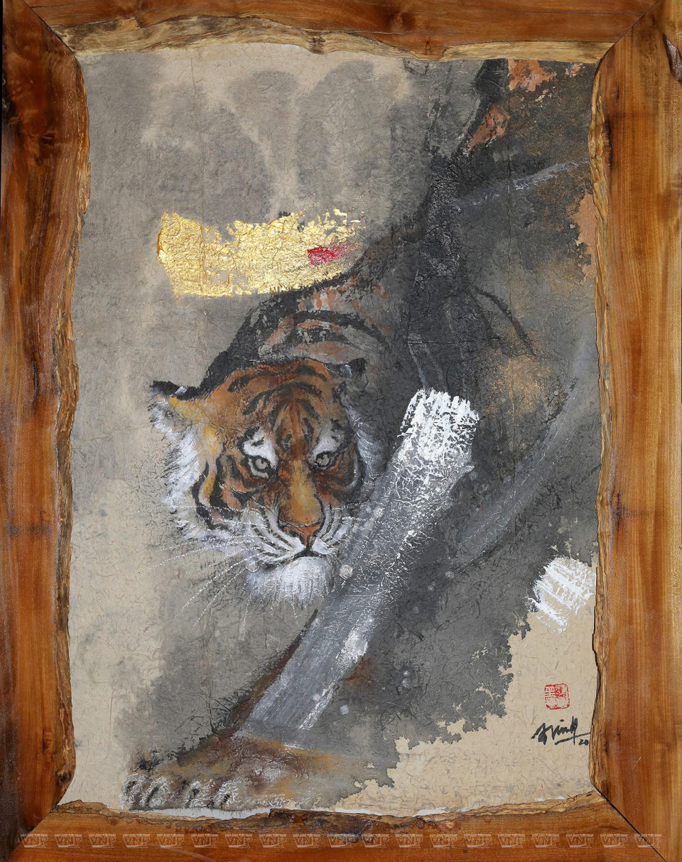 Obra sobre tigre de Doan Ninh (Fuente: VNA)