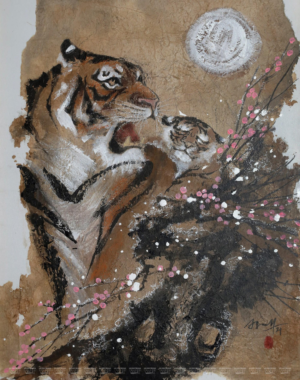 Obra sobre tigre de Doan Ninh (Fuente: VNA)