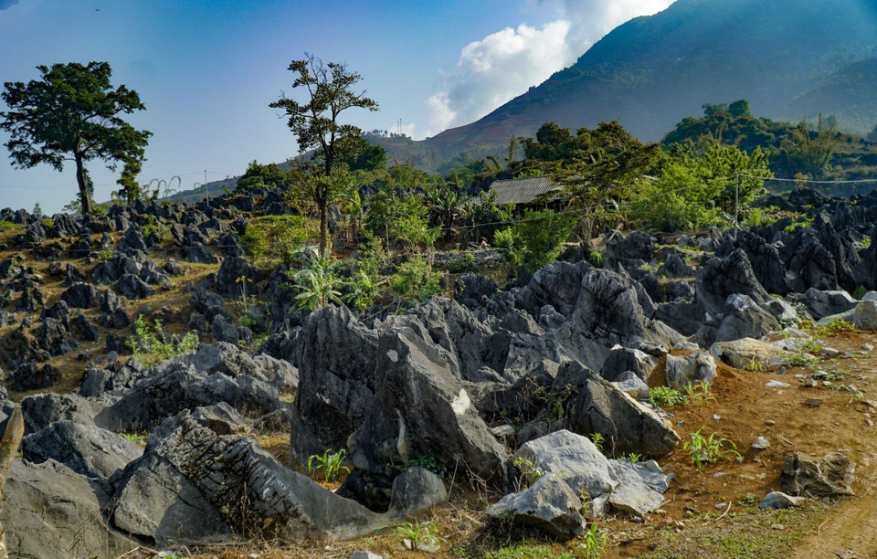 Las rocas rodean las casas de los pobladores locales (Foto: VNA)