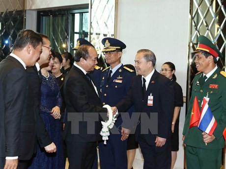 El primer ministro de Vietnam, Nguyen Xuan Phuc, fue recibido en el aeropuerto internacional de Don Mueang en Bangkok (Fuente: VNA) 