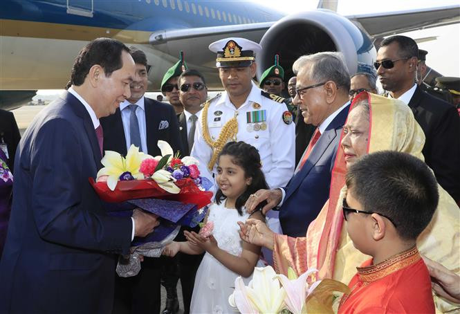 Bangladesh ofrece solemne recepción al presidente de Vietnam (Fuente: VNA)
