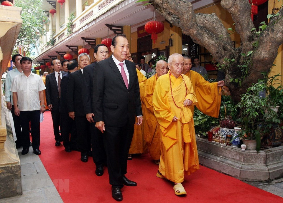 El viceprimer ministro Truong Hoa Binh en el acto (Fuente:VNA)
