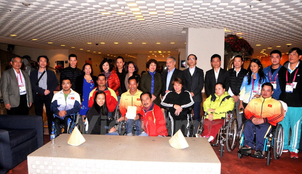 El equipo vietnamita en el evento