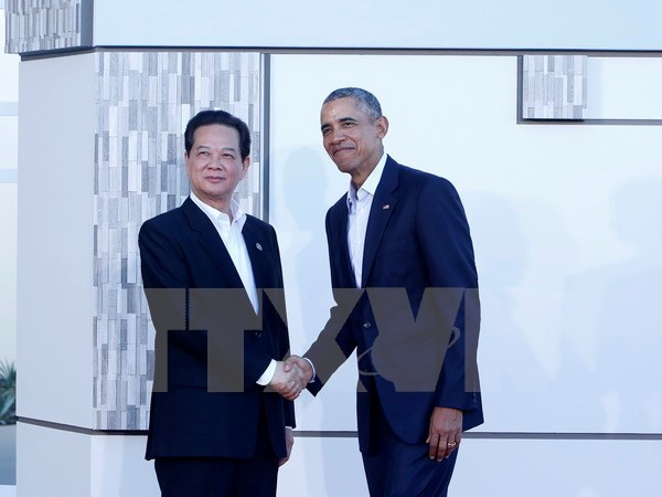 Tan Dung y Barack Obama (Fuente: VNA)