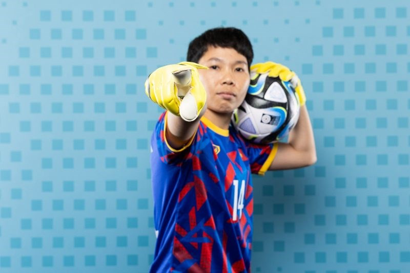 La portera Kim Thanh, una barrera importante de la selección femenina de Vietnam (Foto: FIFA)