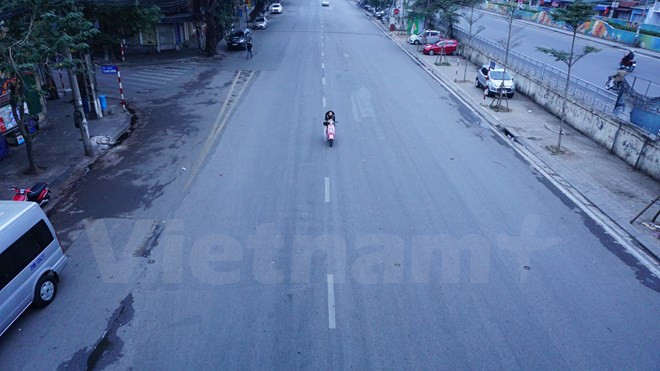 Casi no hay vehículo alguno en las calles (Fuente: VNA)