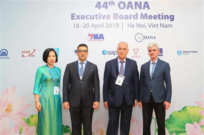 La 44 reunión del Comité Ejecutivo de la Organización de Agencias de Noticias de Asia y Pacífico (OANA) se inauguró hoy en Hanoi, bajo el auspicio de la Agencia de Noticias de Vietnam (Fuente: VNA)
