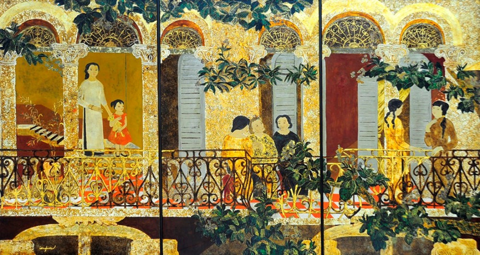 Cuadro en laca “Otrora casa” revive recuerdos sobre un estilo de vida que ya no existió.