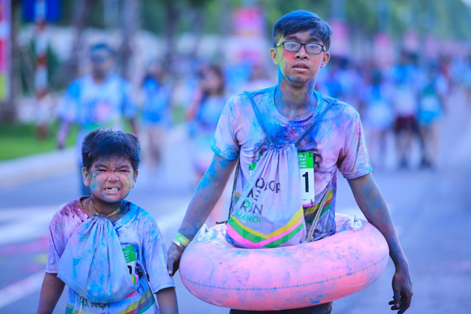 No está claro si este flotador para natación podía ayudar a este competidor (Fuente: VNA)