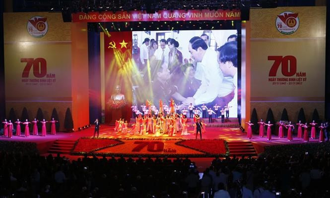 Una reunión a nivel nacional se celebra en Hanoi para conmemorar el el Día de Inválidos y Mártires de Guerra (Fuente: VNA)