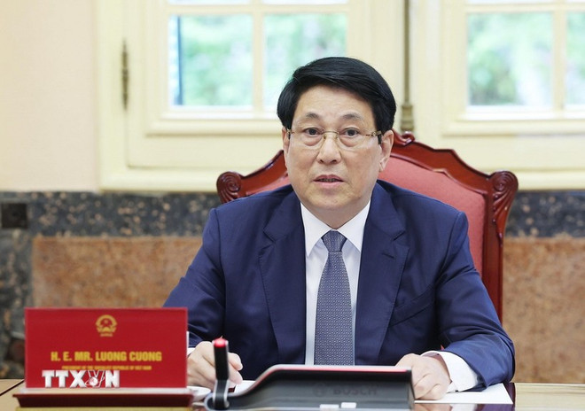 El presidente de de Vietnam, Luong Cuong. (Foto: VNA) ctn-luong-cung.jpg
