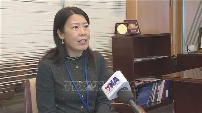 La directora de la Oficina de la ONU contra la Droga y el Delito (UNODC), Xiaohong Li, en en una entrevista exclusiva con la Agencia Vietnamita de Noticias (VNA). (Foto: VNA) xiaohong-li.jpg