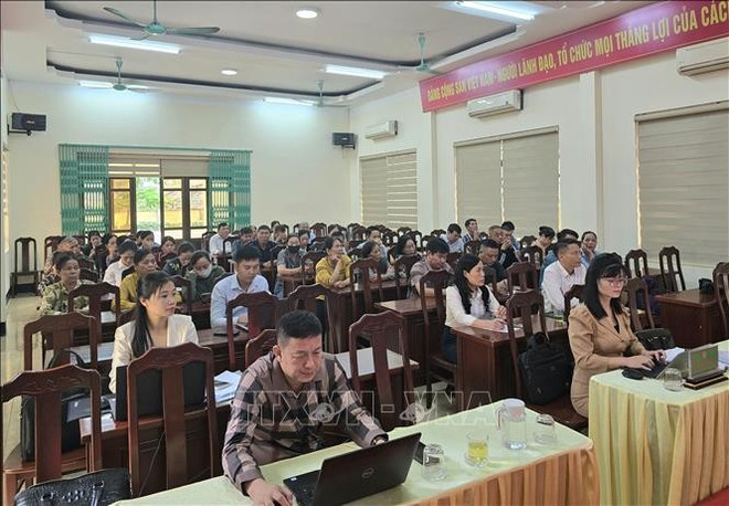 Funcionarios y agricultores de la provincia norteña de Quang Ninh proponen mecanismos de avance estratégico para el sector agrícola. (Foto: VNA) phuong-mong-cai-quang-ninh-8714.jpg