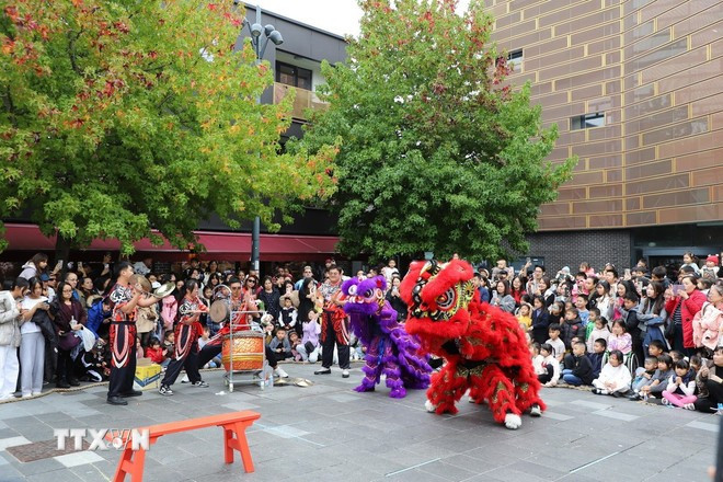 Vietnamitas en Reino Unido celebran Festival del Medio Otoño. (Foto: VNA) nguoi-viet-tai-anh.jpg