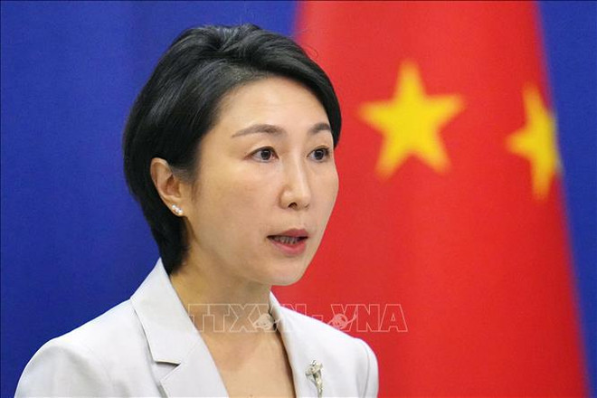 Mao Ning, portavoz del Ministerio de Relaciones Exteriores de China. (Fuente:Kyodo/VNA) viet-trung-151024.jpg