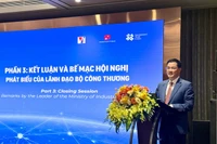 Bui Huy Son, director del Departamento de Planificación, Finanzas y Gestión Empresarial del Ministerio de Industria y Comercio, habla en el evento (Fuente: VNA)