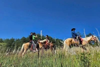 El producto turístico “Paseo a caballo para descubrir el Extremo Norte de Tuyen Quang” se presenta en la aldea Then Pa, comuna de Lung Cu (Fuente: VNA)