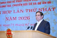 El primer ministro de Vietnam, Pham Minh Chinh, habla en el evento (Fuente: VNA)