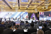El presidente de la Asamblea Nacional de Vietnam, Tran Thanh Man, pronuncia un discurso en la Primera Sesión Plenaria de la AIPA-46 (Fuente: VNA)