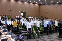 Los acusados ​​en el juicio. (Foto: VNA)