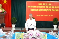 El secretario general del Partido Comunista de Vietnam, To Lam, habla en la cita (Fuente: VNA)