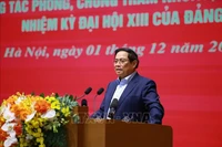El primer ministro Pham Minh Chinh habla en la cita (Fuente: VNA)