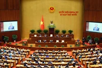 En una sesión de la Asamblea Nacional de Vietnam (Fuente: VNA)