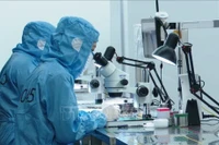 Fabricación de cámaras en la empresa Sunny Opotech Vietnam en el Parque Industrial Yen Binh. (Foto: VNA)