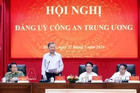 El secretario general del Partido Comunista de Vietnam, To Lam, habla en la cita (Fuente: VNA)