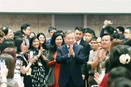 El secretario general del Partido Comunista de Vietnam, To Lam, en el encuentro. (Fuente: VNA)