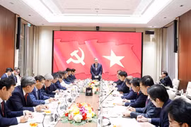El secretario general del Partido Comunista de Vietnam, To Lam, habla en el acto. (Fuente: VNA)