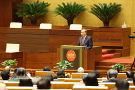 El secretario general del Partido Comunista de Vietnam, To Lam, habla en el evento. (Fuente: VNA)