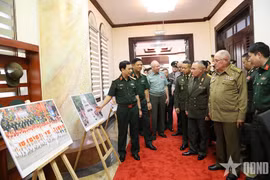 El general Phan Van Giang, subsecretario de la Comisión Militar Central y ministro de Defensa de Vietnam, en el evento. (Fuente: VNA)