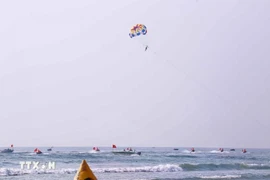 Actividades deportivas en el programa "Temporada de turismo de playa de Da Nang" en abril pasado. (Fuente: VNA)