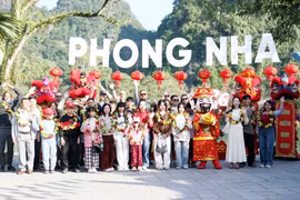 Visitantes en la cueva de Phong Nha. (Fuente: VNA)