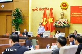 El presidente de la AN, Tran Thanh Man, en una sesión del Comité Permanente de AN. (Fuente: VNA)