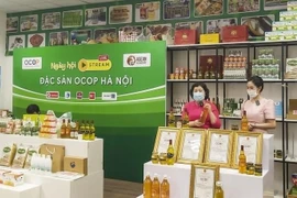 Promoción comercial y posicionamiento de la marca OCOP en Hanoi. (Fuente: doanhnghieptiepthi.vn)