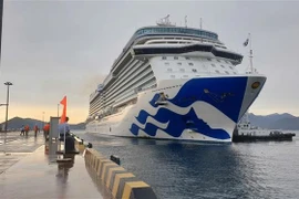 El crucero Discovery Princess atraca en el Puerto Internacional de Cam Ranh. (Fuente: VNA)