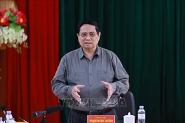 El primer ministro de Vietnam, Pham Minh Chinh, en el evento. (Fuente: VNA)