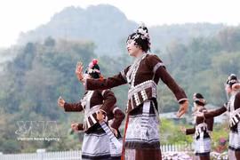 Trajes tradicionales de la etnia Lu en la provincia de Lai Chau. (Fuente: VNA)